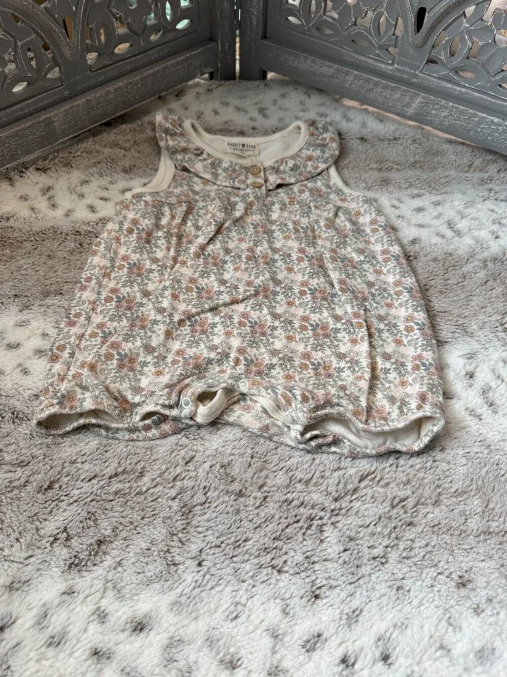 Rabbit + Bear pastel floral bodysuit baby girls 24 months girlhoodcore summer